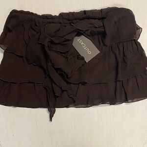 Outcast Aviva Ruffled Mini Skirt